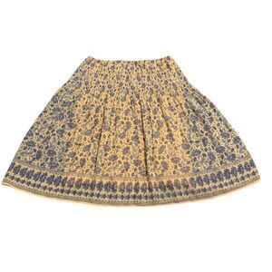 Max Sudio Yellow Floral Gathered Pleated Skirt
